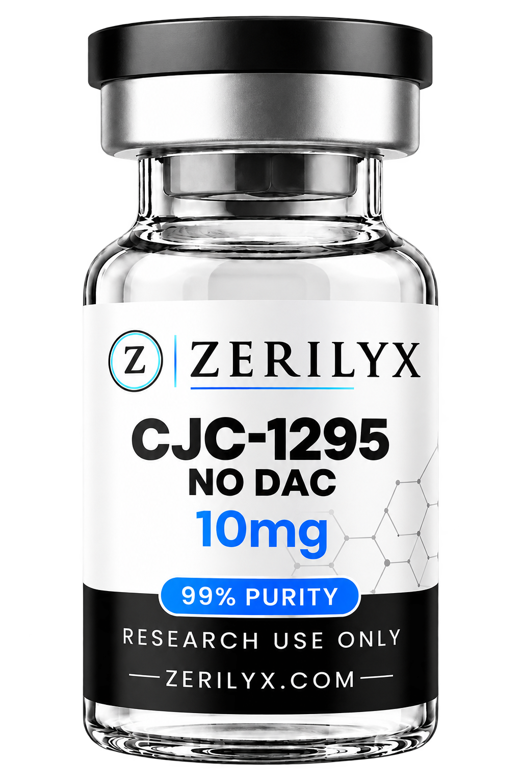 CJC-1295 (No DAC) research peptide vial - Zerilyx