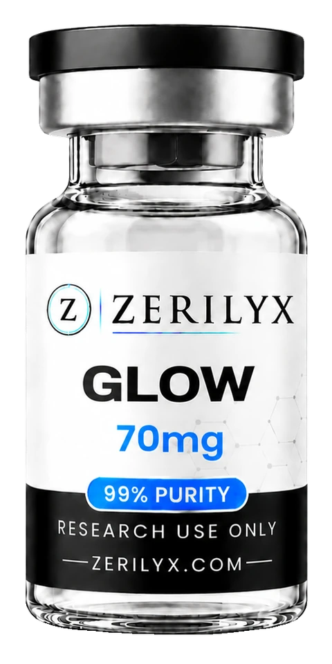 GLOW 70mg research peptide vial - Zerilyx